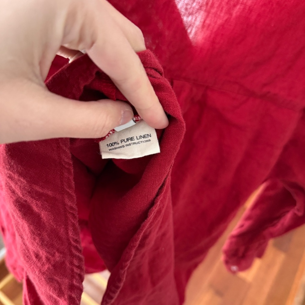PARKE Oversized Boyfriend Linen Button Down - Picture 11 of 11